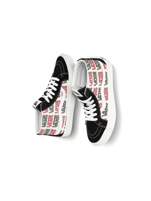 Кроссовки sk8-mid reissue black and white Vans — изображение 4 из 4, черный белый