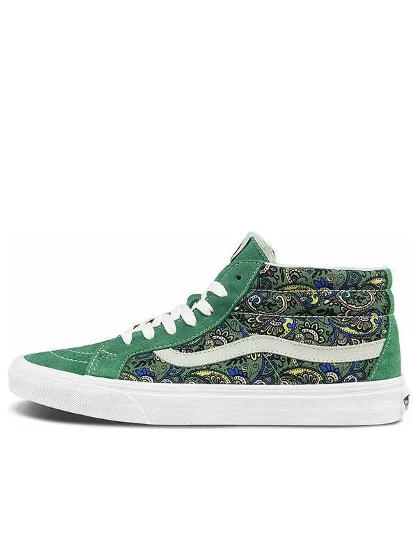 Кроссовки sk8-mid reissue 'paisley - hedge green' Vans — изображение 1 из 4, зеленый