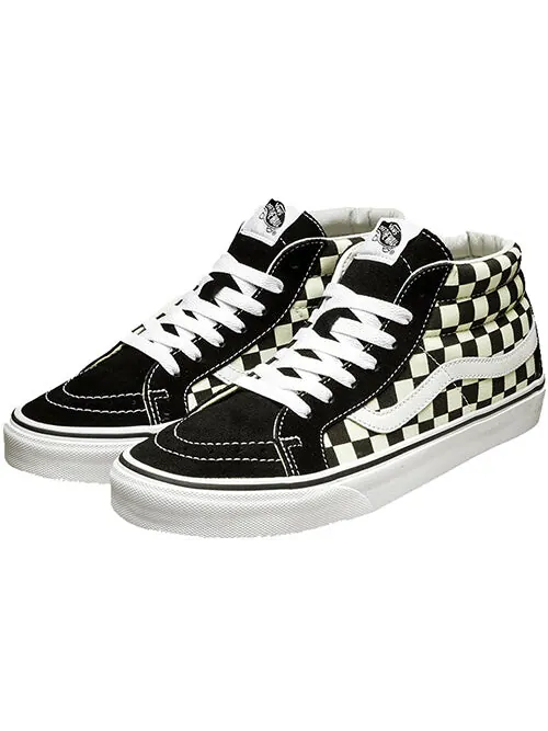 Кроссовки sk8-mid reissue 'checkerboard' Vans — изображение 2 из 4, черный