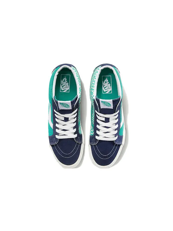 Кроссовки sk8-mid reissue black-green 'blue green' Vans — изображение 3 из 4, синий/зеленый