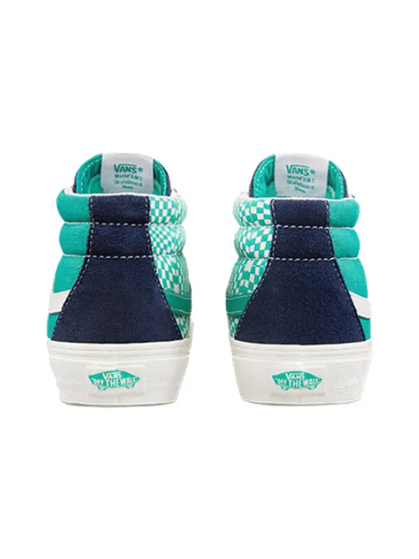 Кроссовки sk8-mid reissue black-green 'blue green' Vans — изображение 4 из 4, синий/зеленый