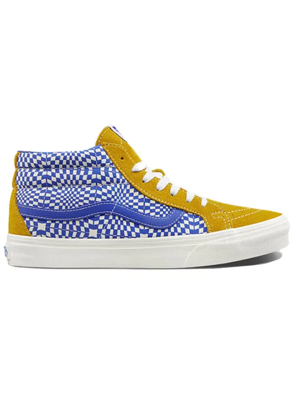 Кроссовки sk8-mid yellow blue splicing 'yellow blue' Vans — изображение 2 из 4, желтый/синий