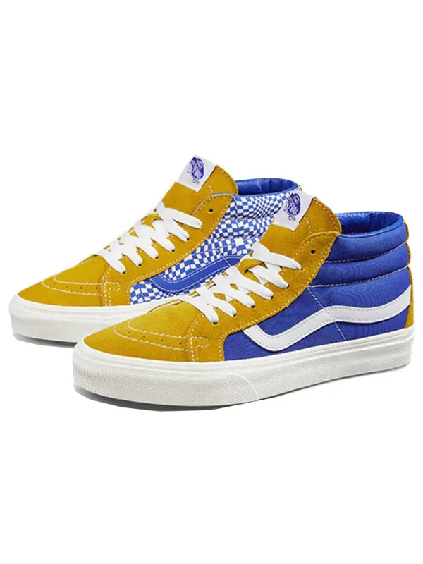 Кроссовки sk8-mid yellow blue splicing 'yellow blue' Vans — изображение 3 из 4, желтый/синий