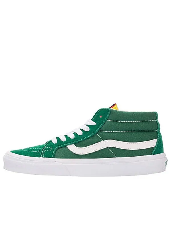 Кроссовки sk8-mid suede street style sneakers 'green white' Vans — изображение 1 из 4, зеленый/белый