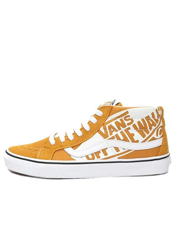 Кроссовки sk8-mid reissue logo 'yellow white' Vans — изображение 1 из 4, желтый/белый