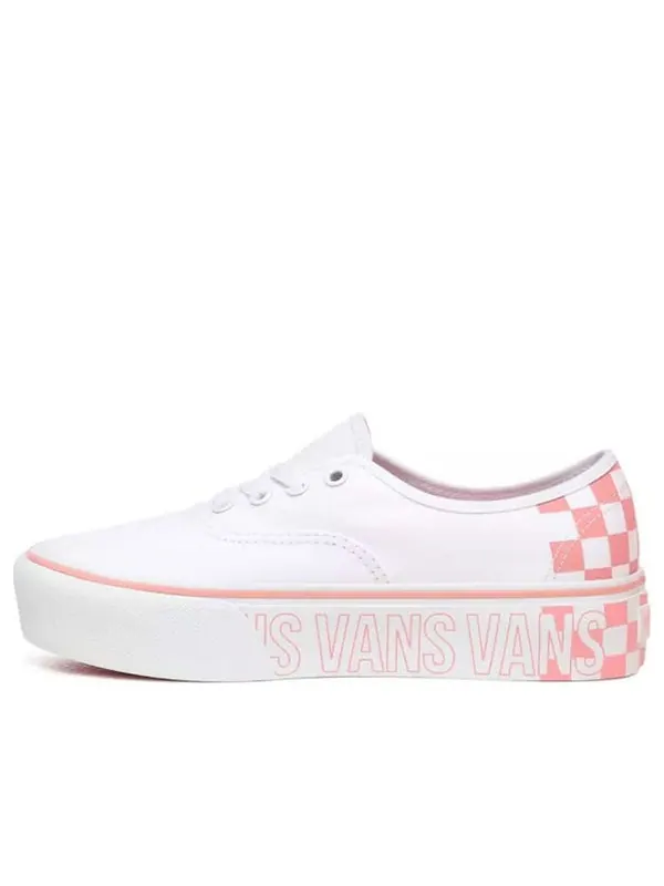 Кроссовки authentic platform 2.0 white/pink Vans — изображение 1 из 4, белый/розовый