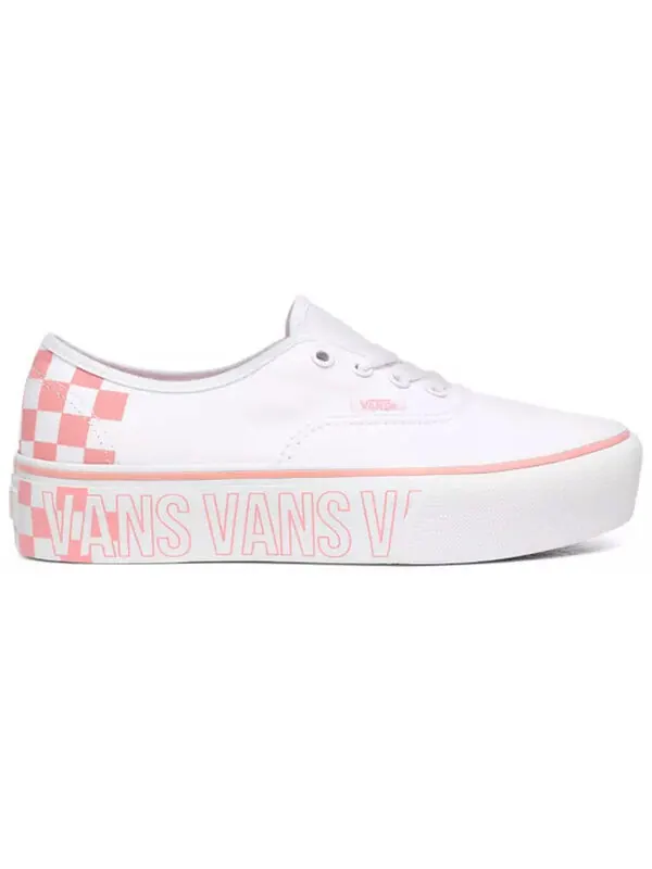 Кроссовки authentic platform 2.0 white/pink Vans — изображение 2 из 4, белый/розовый