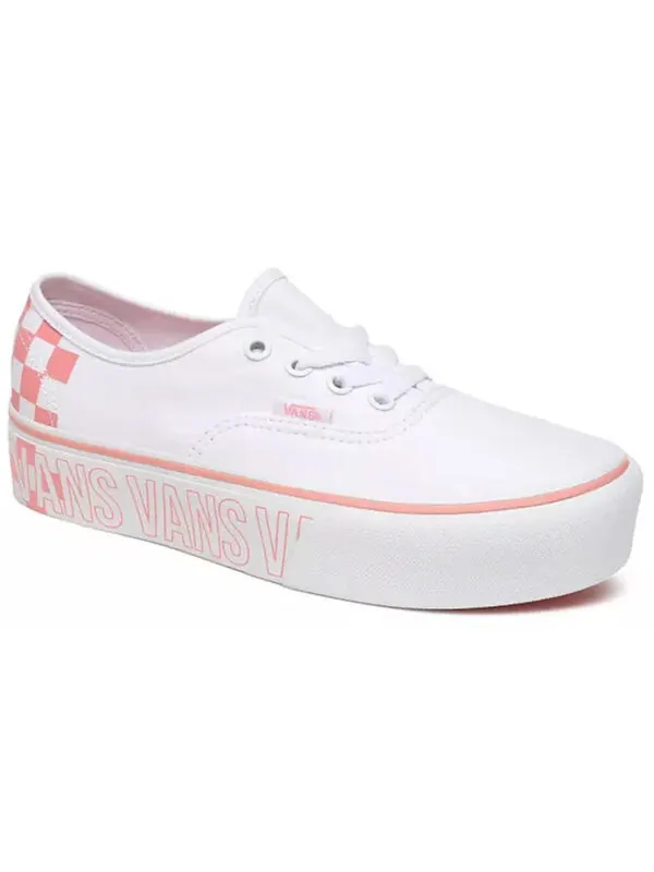 Кроссовки authentic platform 2.0 white/pink Vans — изображение 3 из 4, белый/розовый