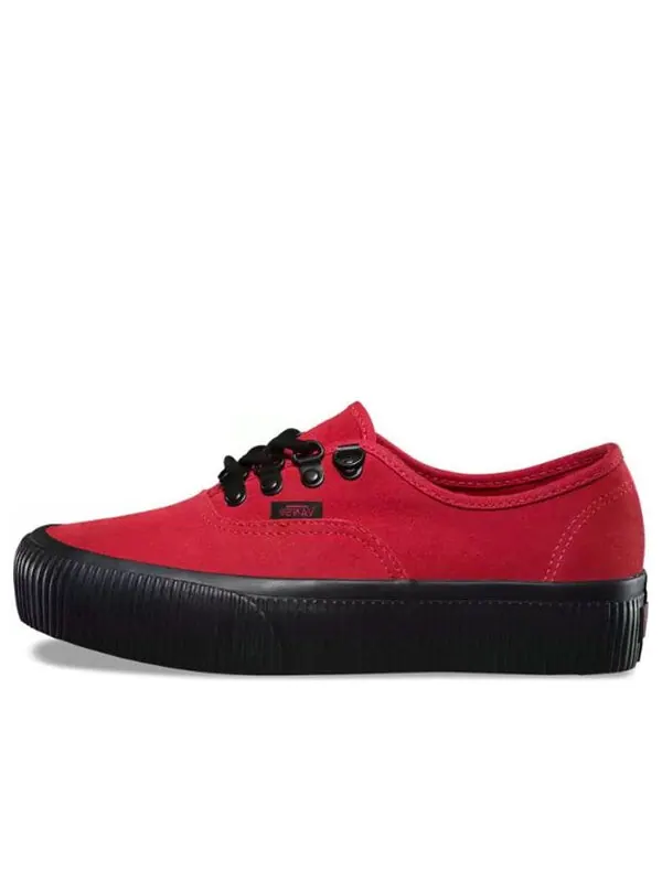 Кроссовки embossed authentic platform 2.0 black/red Vans — изображение 1 из 4, черный/красный