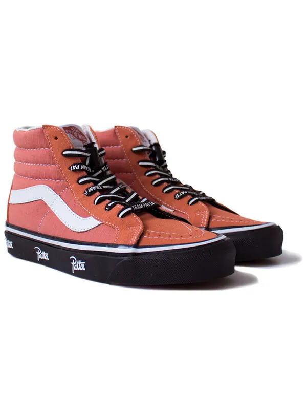 Кроссовки patta x sk8-hi 38 reissue 'langoustino' Vans — изображение 3 из 4, оранжевый