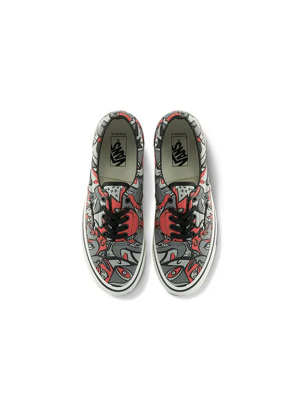 Кроссовки og era lx doodle red/grey Vans — изображение 3 из 4, красный/серый