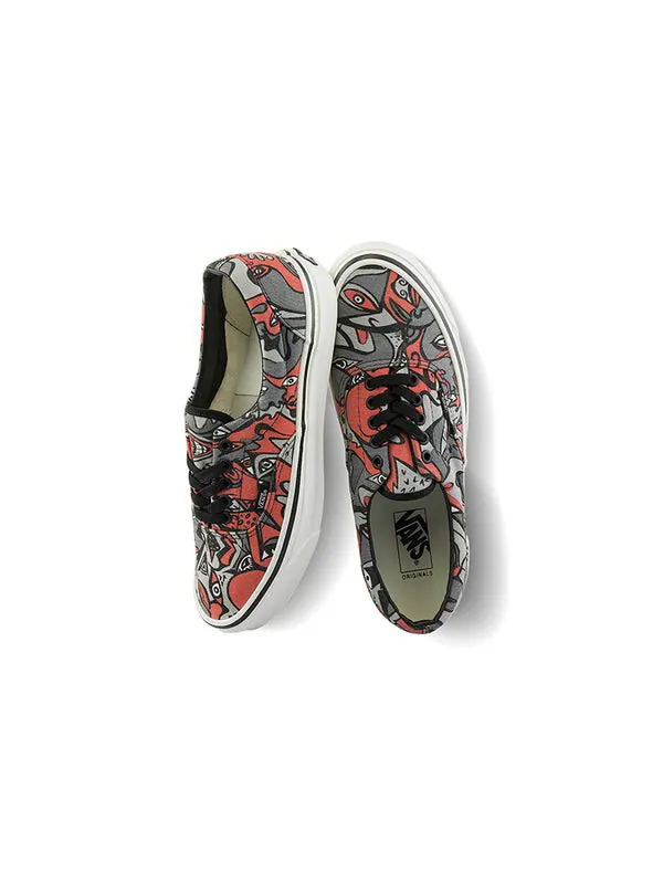 Кроссовки og era lx doodle red/grey Vans — изображение 4 из 4, красный/серый