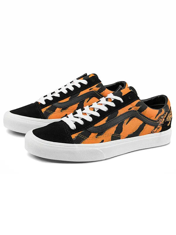 Кроссовки style 36 low-top sneakers black/orange Vans — изображение 2 из 4, черный/оранжевый
