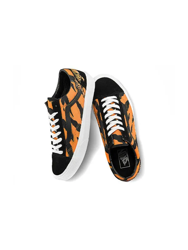 Кроссовки style 36 low-top sneakers black/orange Vans — изображение 4 из 4, черный/оранжевый