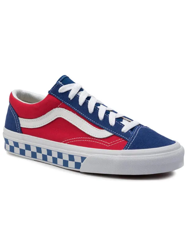 Кроссовки style 36 'bmx checkerboard' Vans — изображение 2 из 4, красный/синий/белый