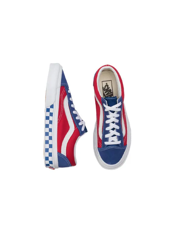 Кроссовки style 36 'bmx checkerboard' Vans — изображение 4 из 4, красный/синий/белый