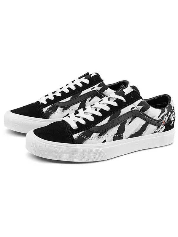 Кроссовки style 36 low-top sneakers black/white Vans — изображение 2 из 4, черный/белый