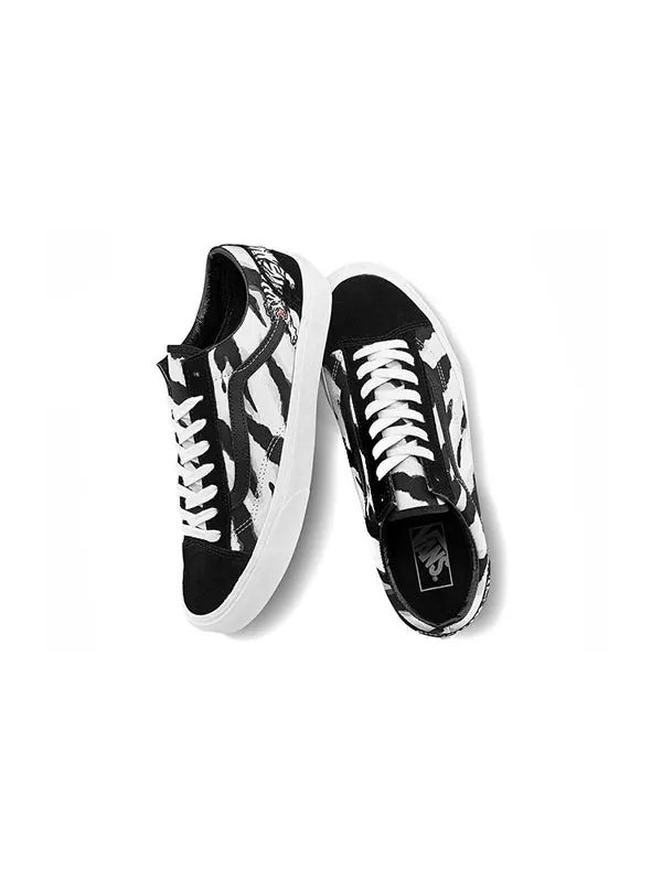 Кроссовки style 36 low-top sneakers black/white Vans — изображение 4 из 4, черный/белый