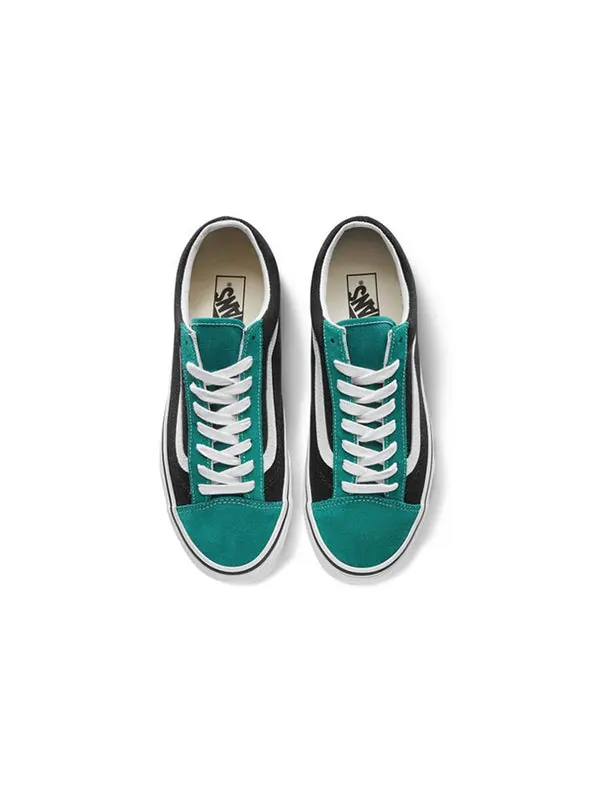 Кроссовки style 36 vintage suede 'tidepool black' Vans — изображение 3 из 4, зеленый/черный