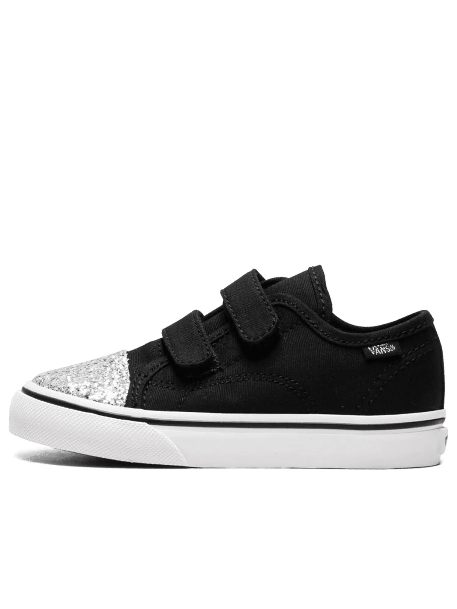 Кроссовки Vans Style 23 V Toddler 'Glitter Toe - Black' — изображение 1 из 1, черный