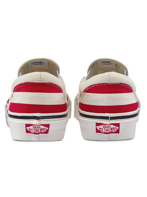 Кроссовки classic slip-on 98 dx 'anaheim factory - red big stripes' Vans — изображение 4 из 4, красный/белый