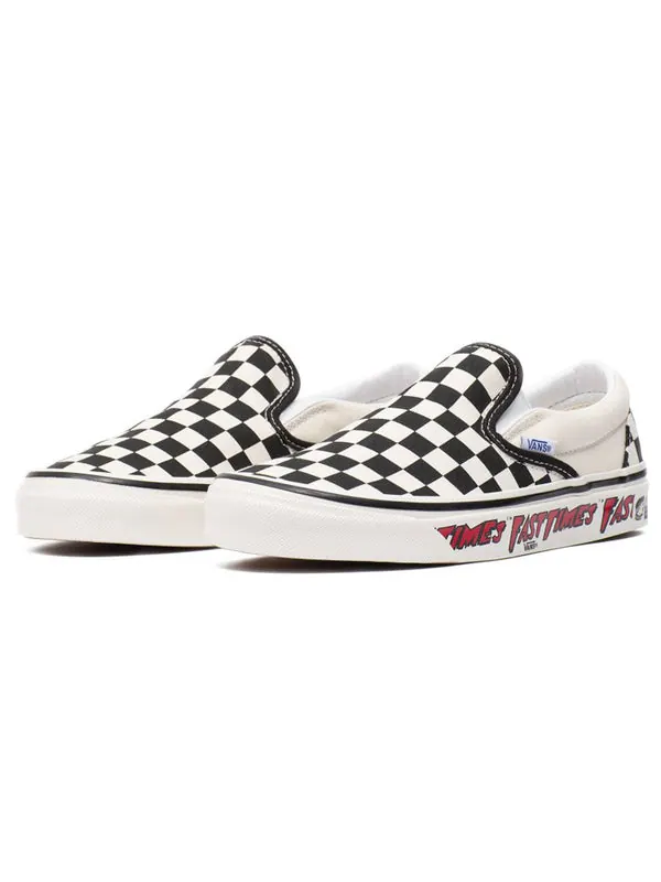 Кроссовки fast times x classic slip-on 98 dx 'anaheim factory' Vans — изображение 2 из 4, черный белый