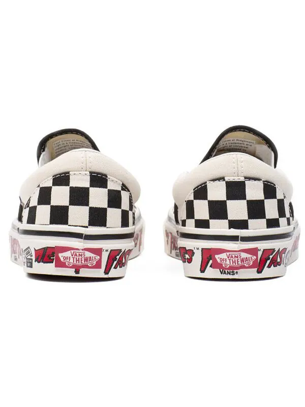 Кроссовки fast times x classic slip-on 98 dx 'anaheim factory' Vans — изображение 3 из 4, черный белый