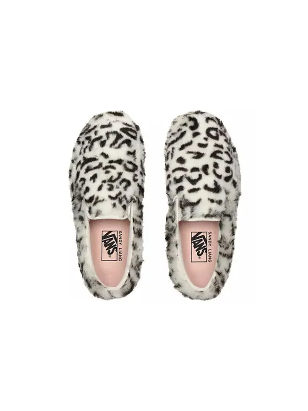 Кроссовки sandy liang x classic slip-on platform 'fuxxy leopard' Vans — изображение 4 из 4, белый
