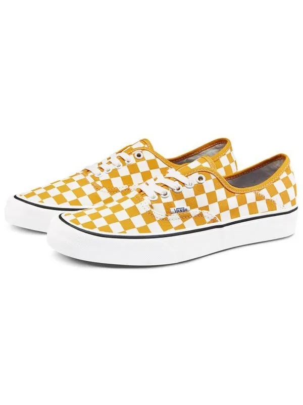 Кроссовки authentic sf 'checkerboard - cadmium yellow' Vans — изображение 2 из 4, белый/желтый