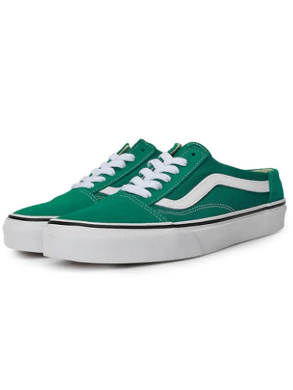 Кроссовки old skool mule retro low tops casual skateboarding shoes green Vans — изображение 3 из 4, зеленый