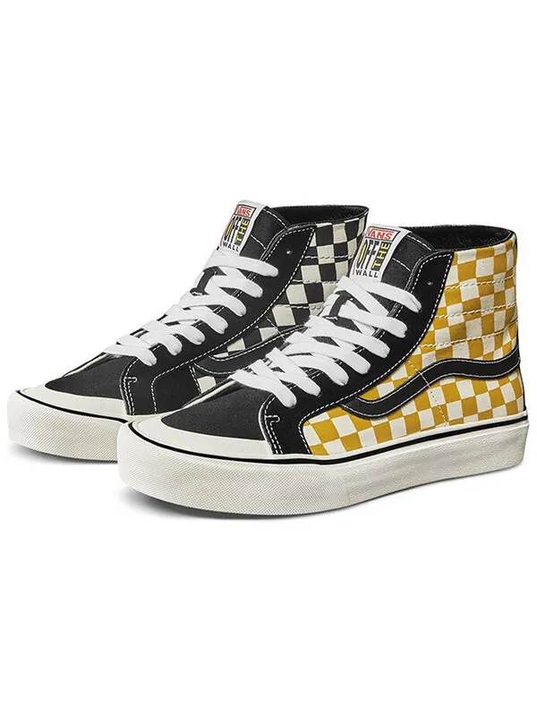 Кроссовки sk8-hi 'black yellow white' Vans — изображение 2 из 4, черный/желтый/белый