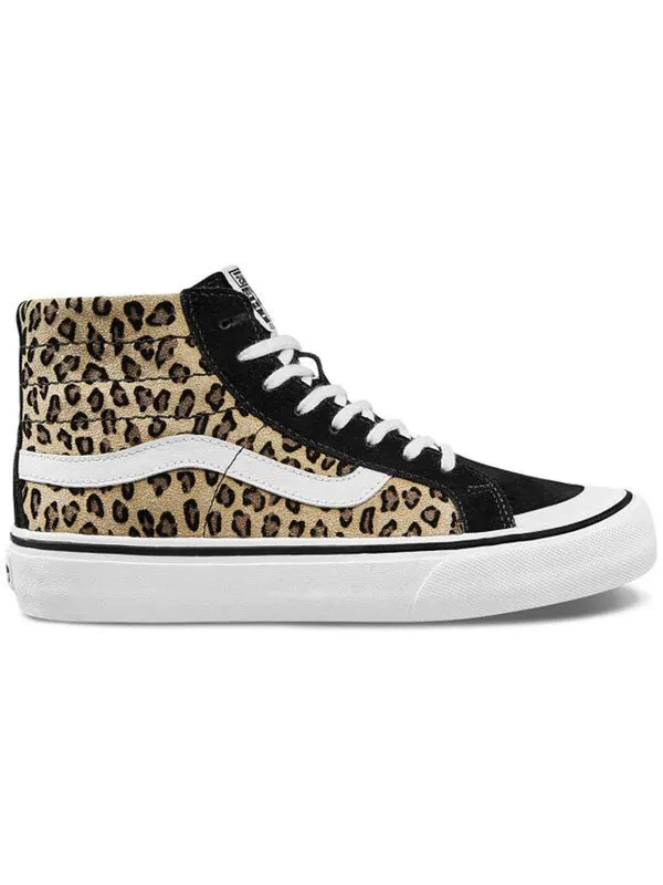 Кроссовки sk8-hi 138 decon sf 'black white leopard' Vans — изображение 2 из 4, черный/белый