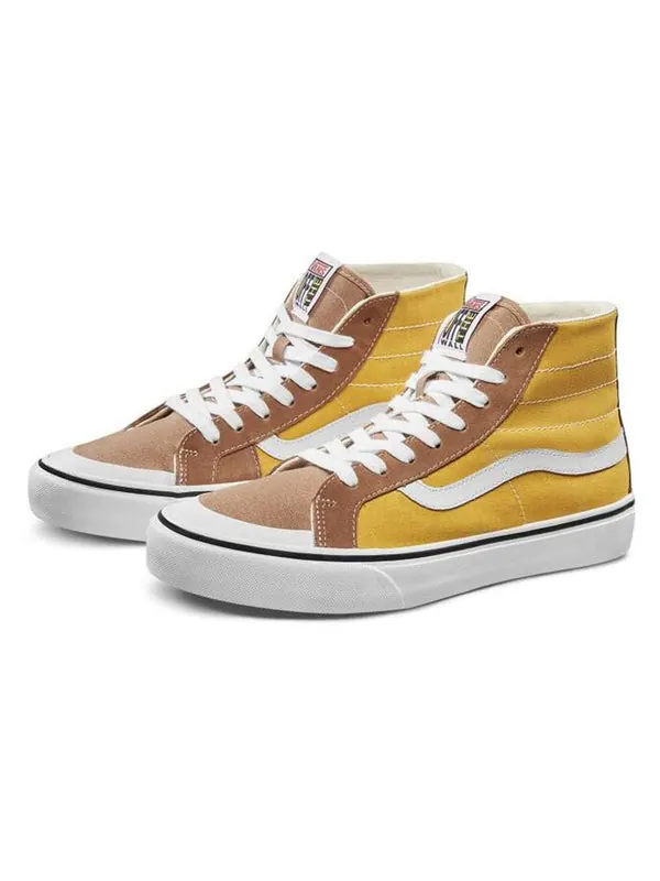 Кроссовки sk8-hi 138 decon sf 'brown yellow' Vans — изображение 2 из 4, коричневый/желтый