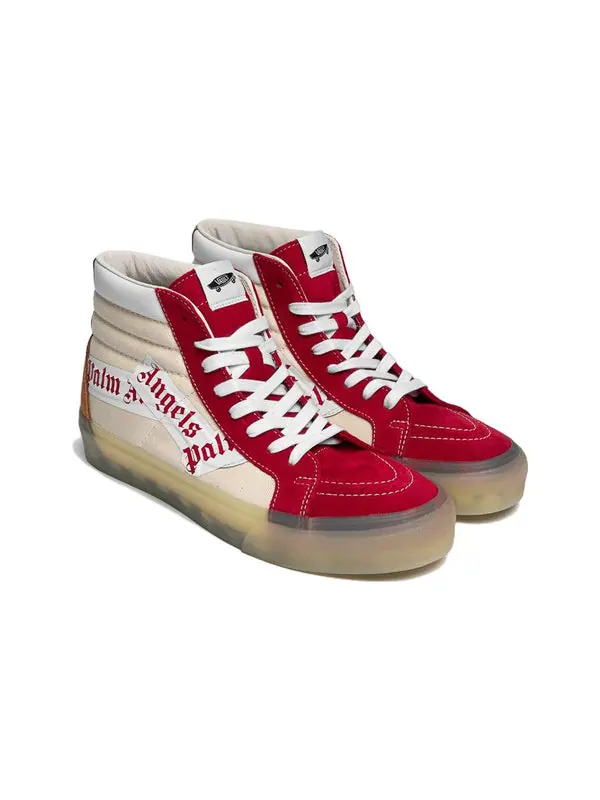 Кроссовки palm angels x sk8-hi vlt lx 'chili pepper' Vans — изображение 2 из 4, белый/красный/коричневый