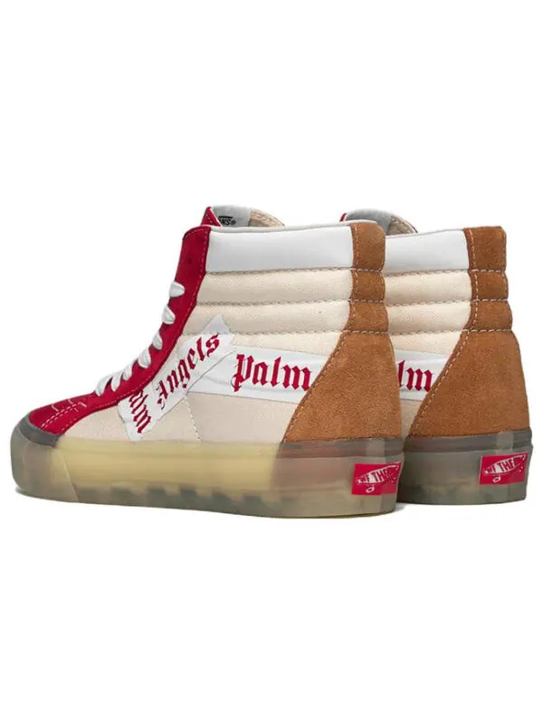Кроссовки palm angels x sk8-hi vlt lx 'chili pepper' Vans — изображение 3 из 4, белый/красный/коричневый