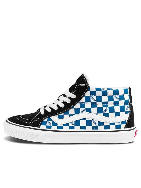Кроссовки sk8-mid checkerboard blue/white Vans — изображение 1 из 4, мульти
