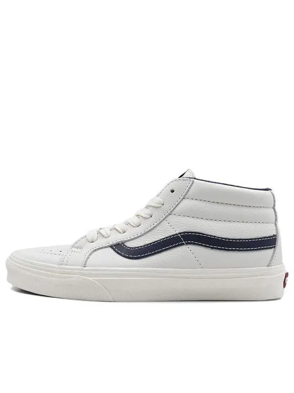 Кроссовки sk8-mid mid-top casual skate shoes white blue Vans — изображение 1 из 4, белый/синий