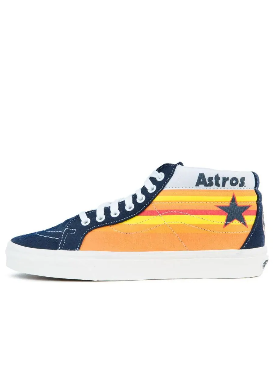 Кроссовки Vans MLB x SK8-MID Reissue Astros 'Blue Yellow' — изображение 1 из 4, синий