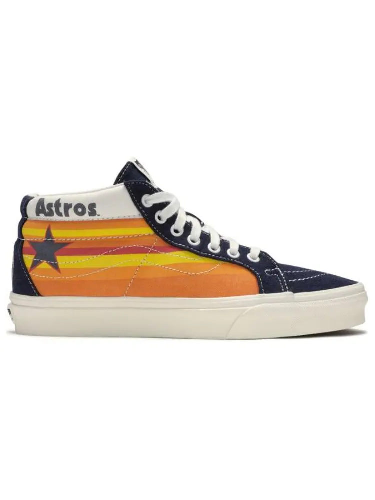 Кроссовки Vans MLB x SK8-MID Reissue Astros 'Blue Yellow' — изображение 2 из 4, синий