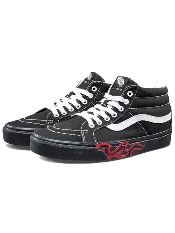 Кроссовки sk8-mid 'flame cut out' Vans — изображение 3 из 4, черный