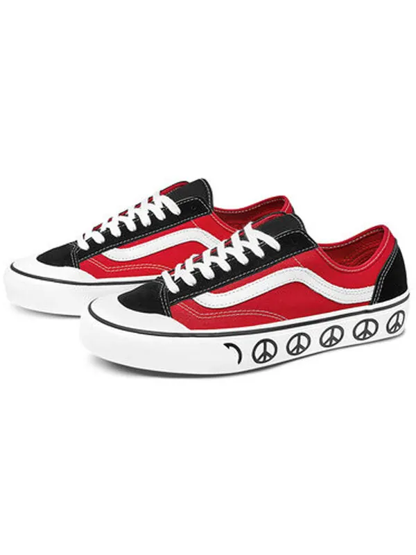 Кроссовки style 36 decon sf 'black red' Vans — изображение 2 из 4, черный/красный