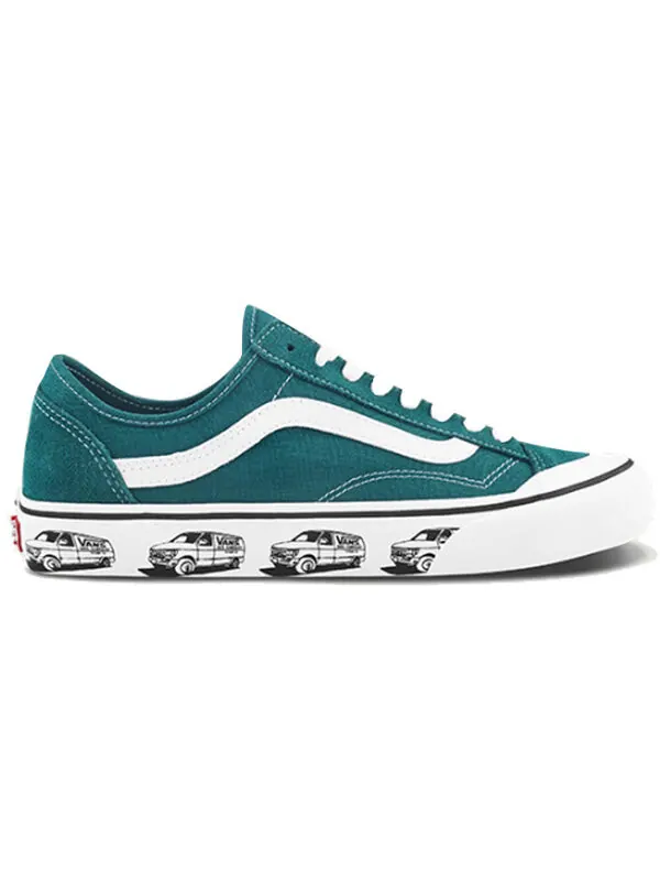 Кроссовки style 36 sf 'green black' Vans — изображение 2 из 4, зеленый/черный