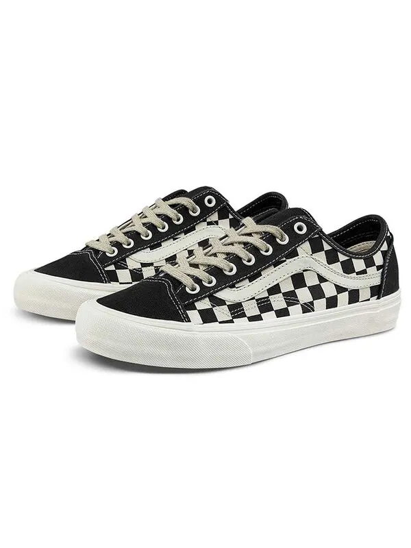 Кроссовки style 36 chessboard black/white Vans — изображение 2 из 4, черный/белый