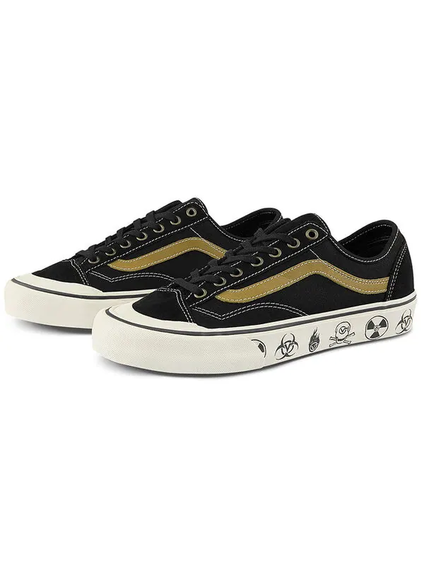 Кроссовки style 36 decon sf 'dark aloha' Vans — изображение 2 из 4, черный/желтый