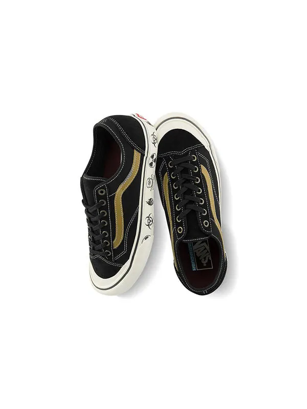 Кроссовки style 36 decon sf 'dark aloha' Vans — изображение 4 из 4, черный/желтый