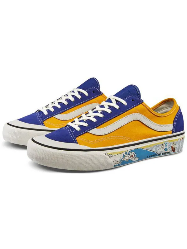 Кроссовки style 36 decon sf 'salt wash' Vans — изображение 2 из 4, синий/оранжевый