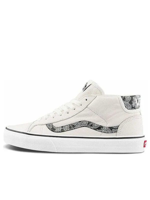 Кроссовки mid skool 37 'sport paisley - white black' Vans — изображение 1 из 4, белый/черный