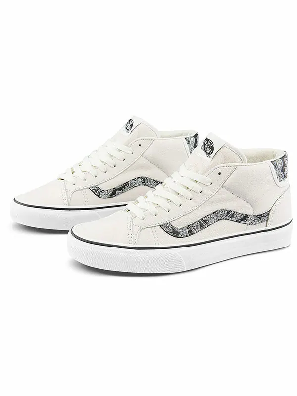 Кроссовки mid skool 37 'sport paisley - white black' Vans — изображение 2 из 4, белый/черный