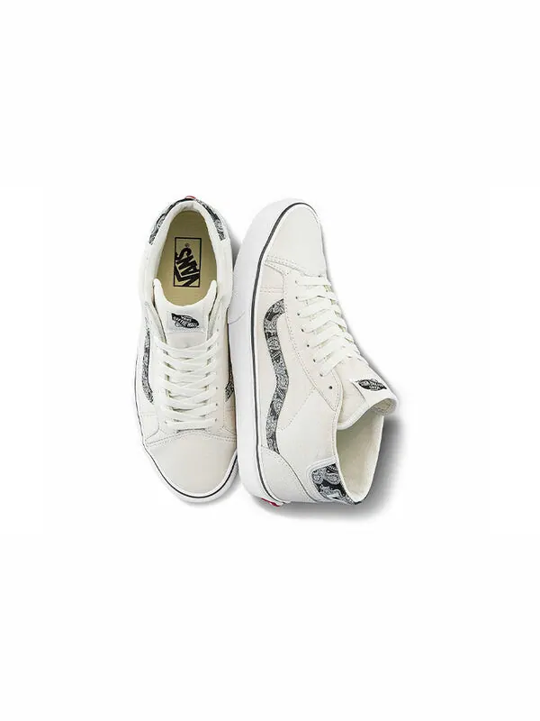 Кроссовки mid skool 37 'sport paisley - white black' Vans — изображение 4 из 4, белый/черный