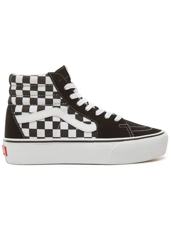 Кроссовки sk8-hi platform 2.0 'checkerboard - black white' Vans — изображение 2 из 4, черный